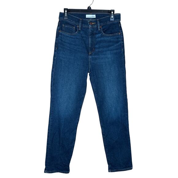 LOFT The Slim High Rise Dark Wash Ankle Jeans Women Size 4/27 Classic Stretch - Picture 1 of 7